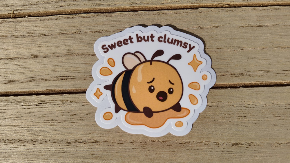 Sweet but Clumsy Bee Sticker